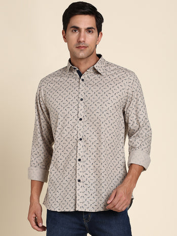 Men's Comfortable And Stylish Navy Casual Shirt