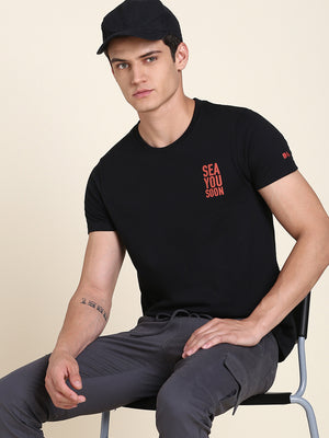 Men's Black Tshirts Wardrobe Essentials Soft And Stretchy Fabric