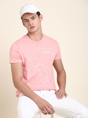 Men's Pink Print T-shirt