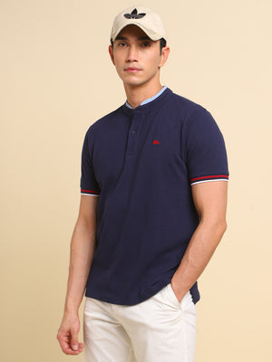 Men's Navy Tshirts Wardrobe Essentials Soft And Stretchy Fabric