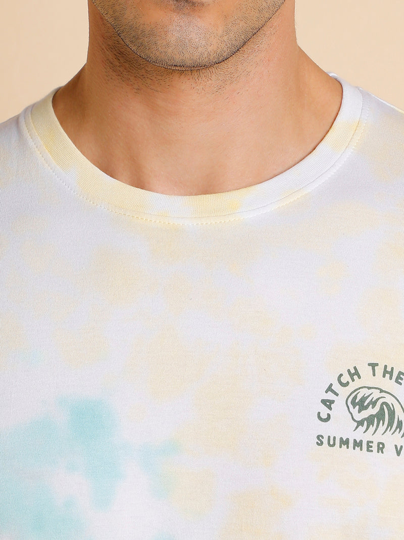 Men's Slim Fit Solid Green Crew- Neck T-Shirt