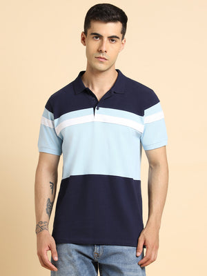 Men's Regular Collar Regular Fit Solid Light Blue Formal Shirts