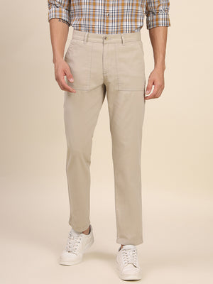 Men's Beige Chino Smart Casual Look For Season Essential