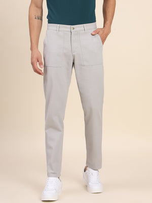 Men's Light Grey Chino Smart Casual Look For Season Essential