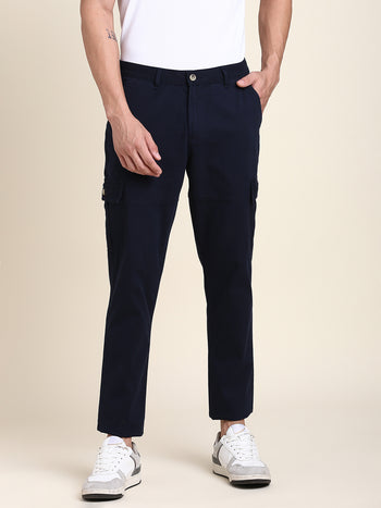 Men's 6 Pocket Navy Solid Cargo