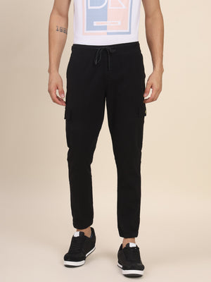 Men's Black Cargo Joggers Smart Casual Look For Season Essential