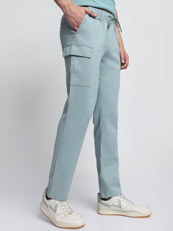 Men's Light Grey Cargo Trousers