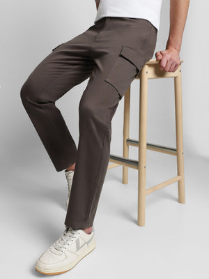 Men's Dark Grey Cargo Trousers