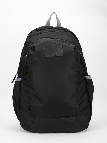 Men's Black Water Repellent Laptop Backpack with adjustable shoulder strap