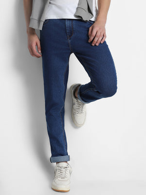 Men's Slim Fit Washed Indigo Stretchable Jeans