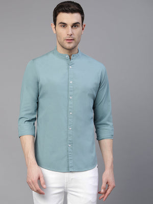 Men's Plain Slim Fit Casual Shirt