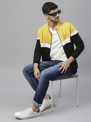 Mens Long-Sleeve Sweatshirt - Lightweight Casual Winterwear  (Ochre)