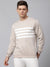 Mens Long-Sleeve Sweatshirt - Lightweight Casual Winterwear  (Stone Beige)